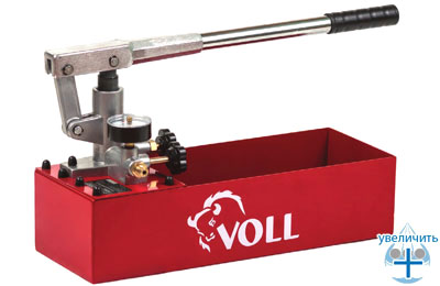 Оборудование VOLL для тестирования смонтированных систем водопровода, газопровода, отопления, а также систем охлаждения и отопительных котлов