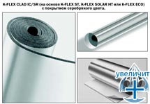 K-FLEX IC CLAD – два типа покрытий – из стеклоткани в черном цвете IC CLAD BK и стеклоткани  - рис.4