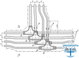 Разветвление тройников при четырехтрубной прокладке систем Изопэкс - рис.38